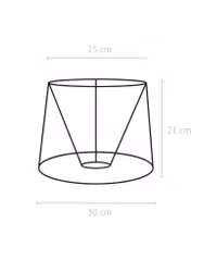 Sofia Lampskärm Franza Svart 30cm