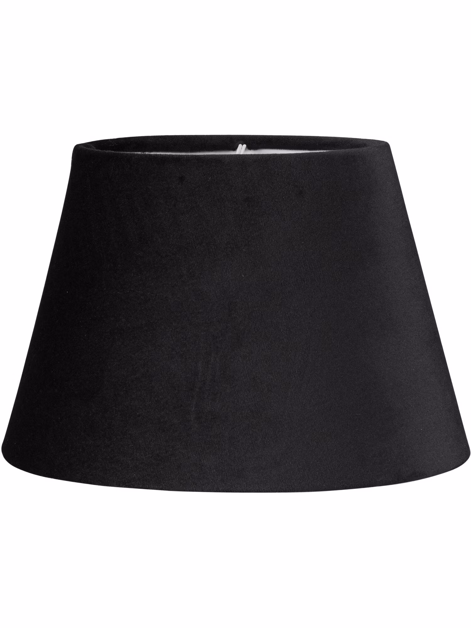 Oval Sammet Svart 25cm