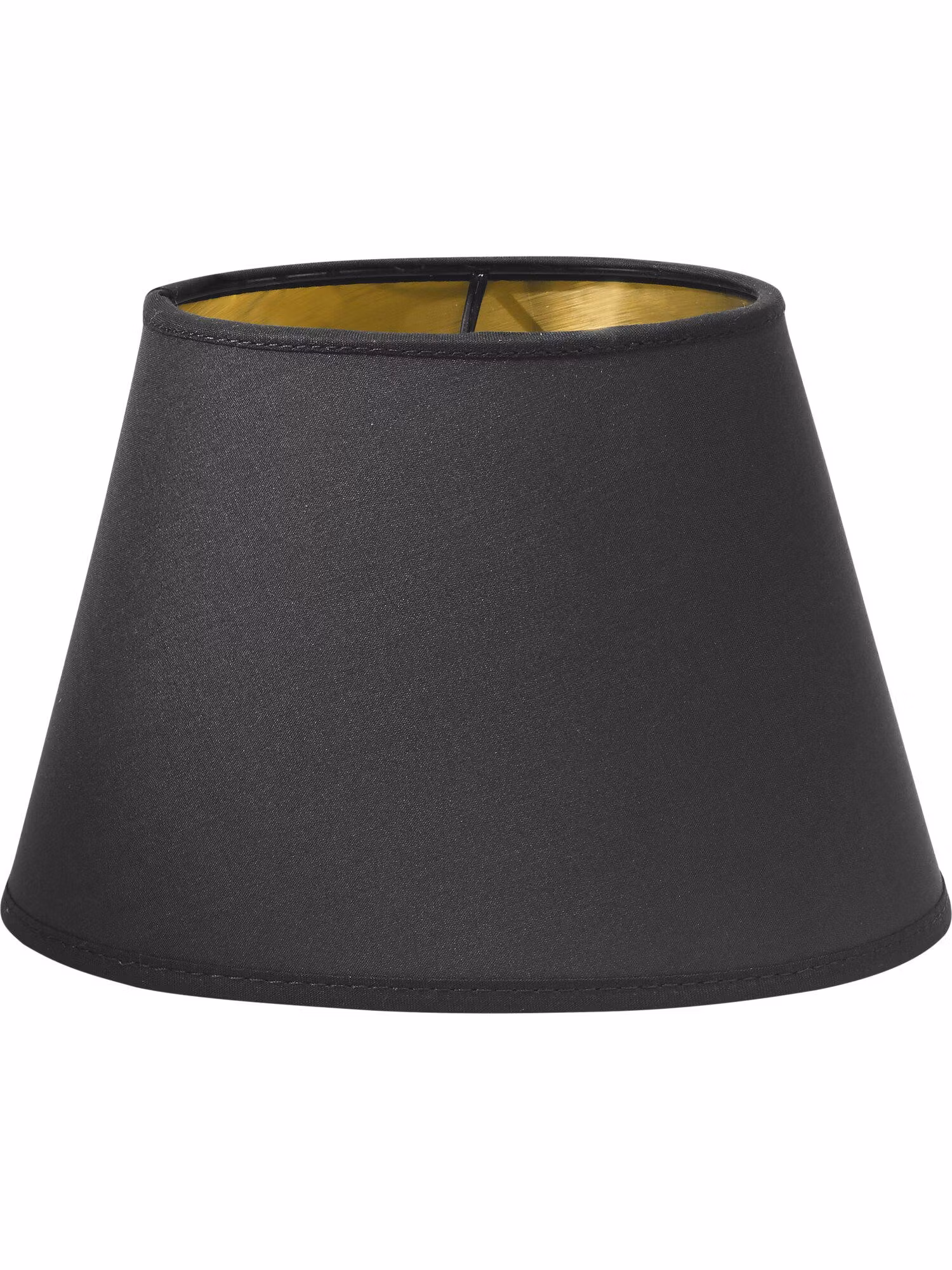 Oval Lampskärm Svart/Guld 20cm