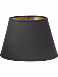 Oval Lampskärm Svart/Guld 20cm