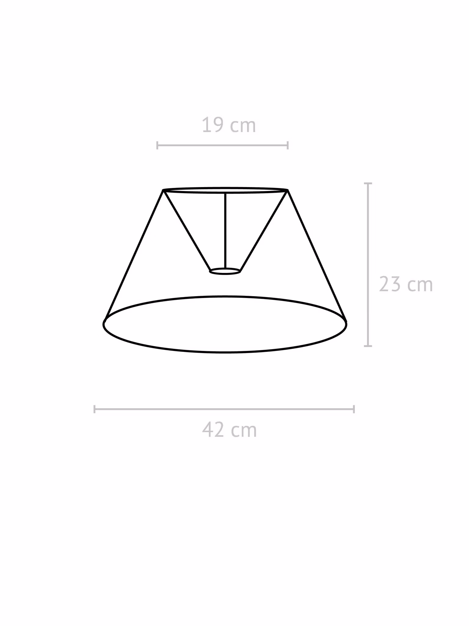 Empire Lampskärm Franza Vit 42cm