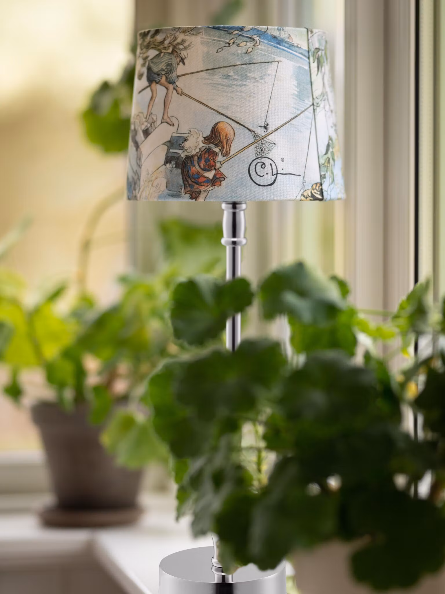 Liam bordslampa Krom 55 cm