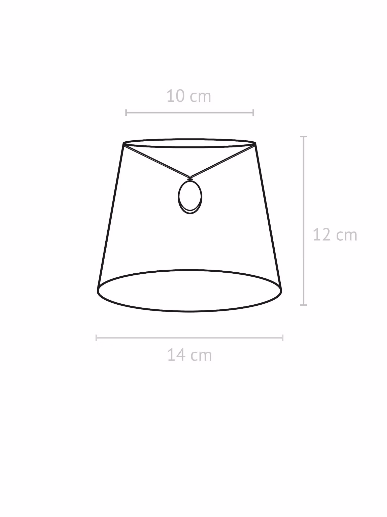 Mia Lampskärm Classico Vit 14cm