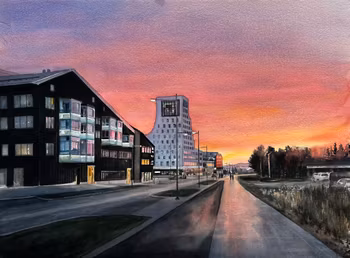 Dagen gryr i nya centrum