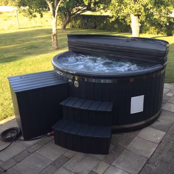 Eluppvärmd badtunna (6kW) Ø200cm