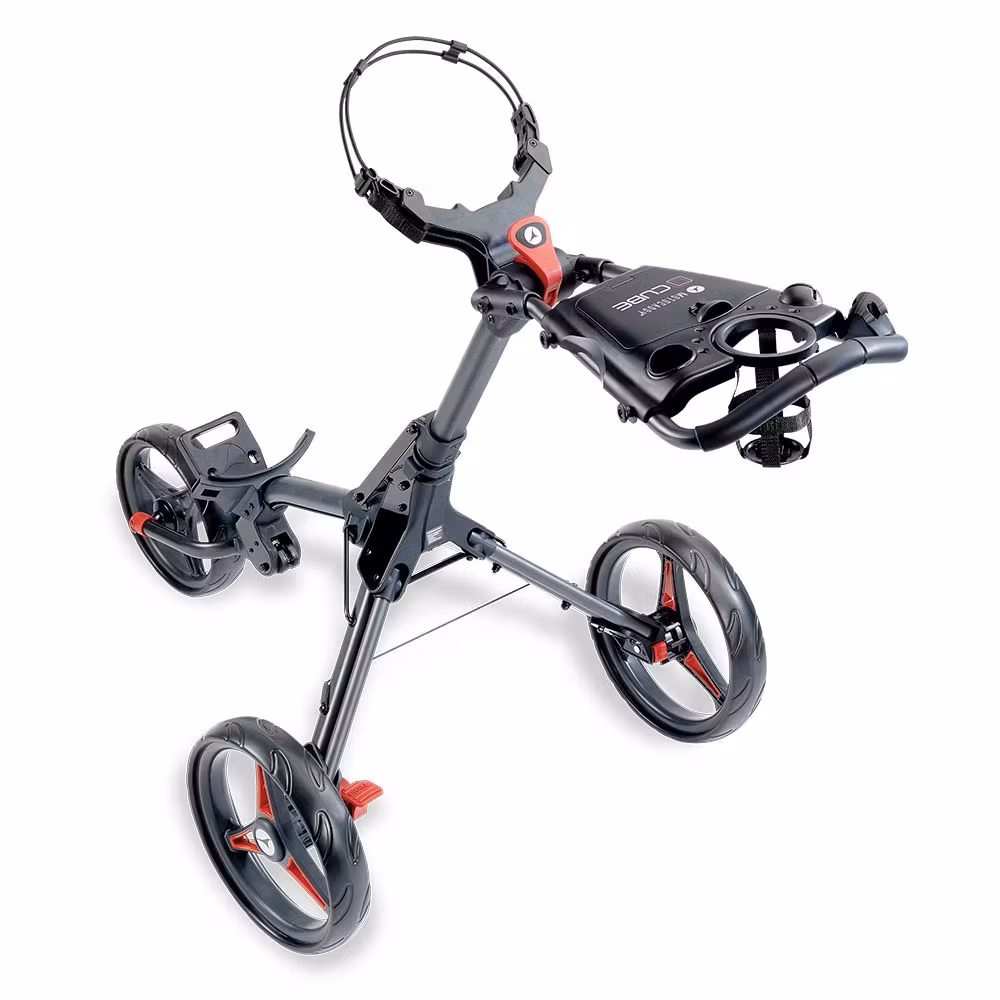 Motocaddy Cube Röd, manuell golfvagn