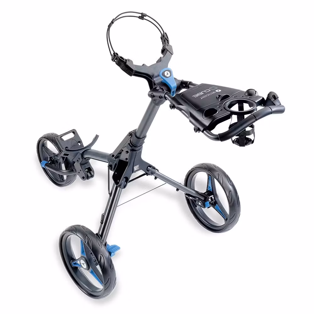 Motocaddy Cube Blå, manuell golfvagn