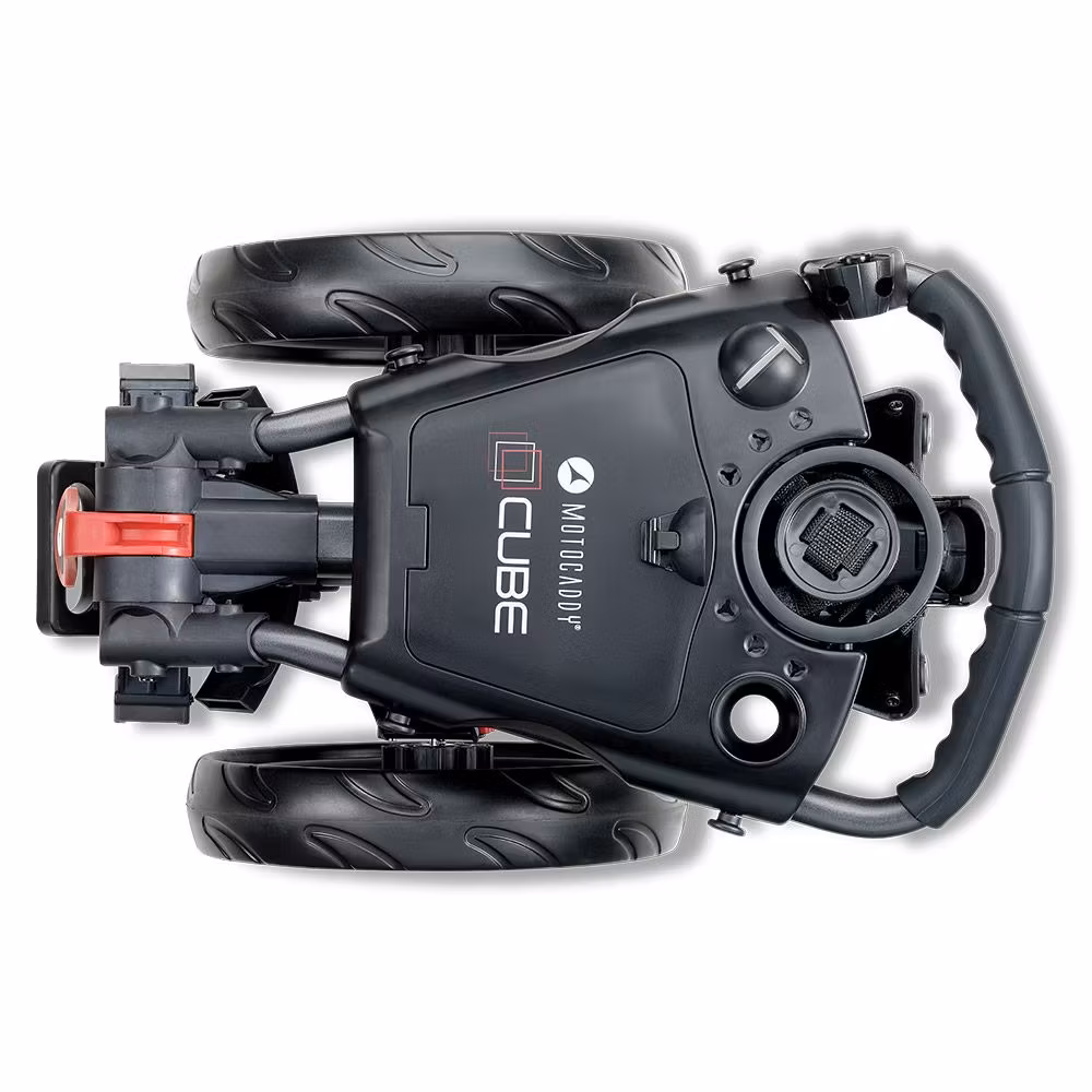 Motocaddy Cube Röd, manuell golfvagn