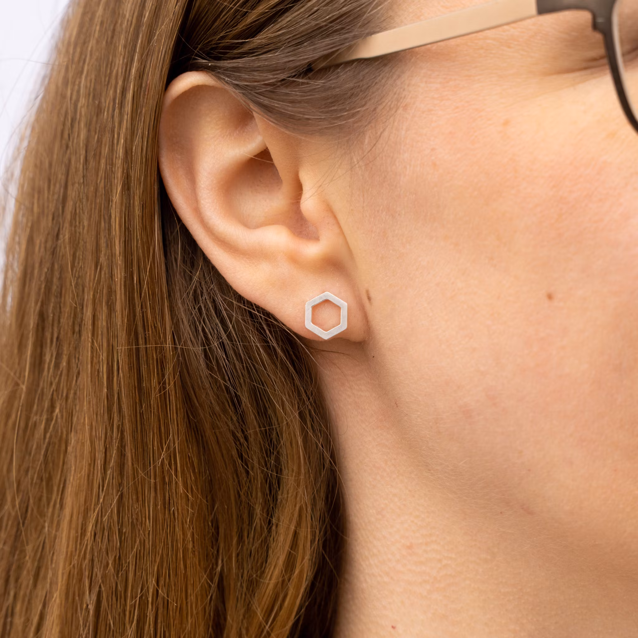 Honey Stud Earrings Recycled Sterling Silver