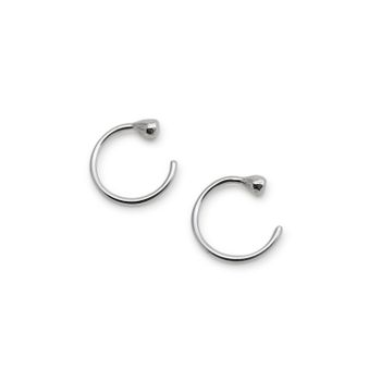 Mini Huggies oorbellen gerecycled sterling zilver