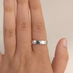 Ring Gehamerd 4,5 mm Gerecycled Zilver