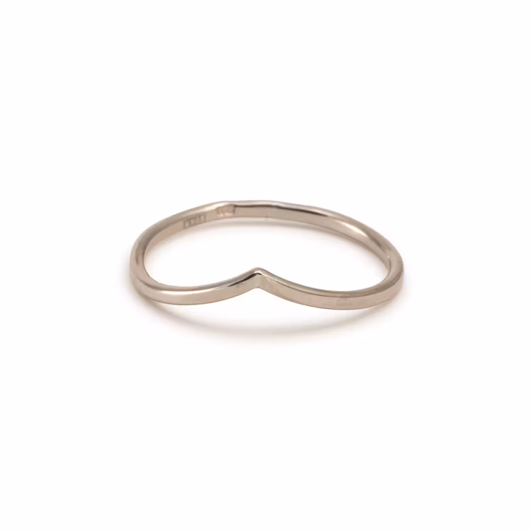 18K Chevron Ring Recycled Gold