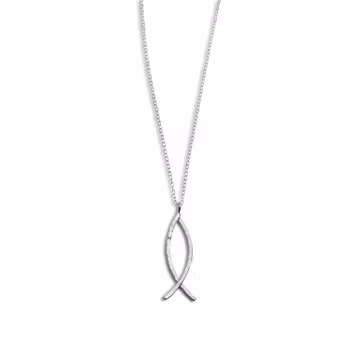 Necklace Ichthus Fish Recycled Silver