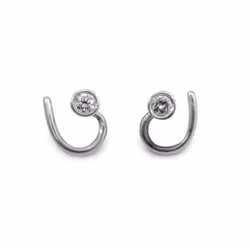 Diamond Comfort Earrings Recycled Silver