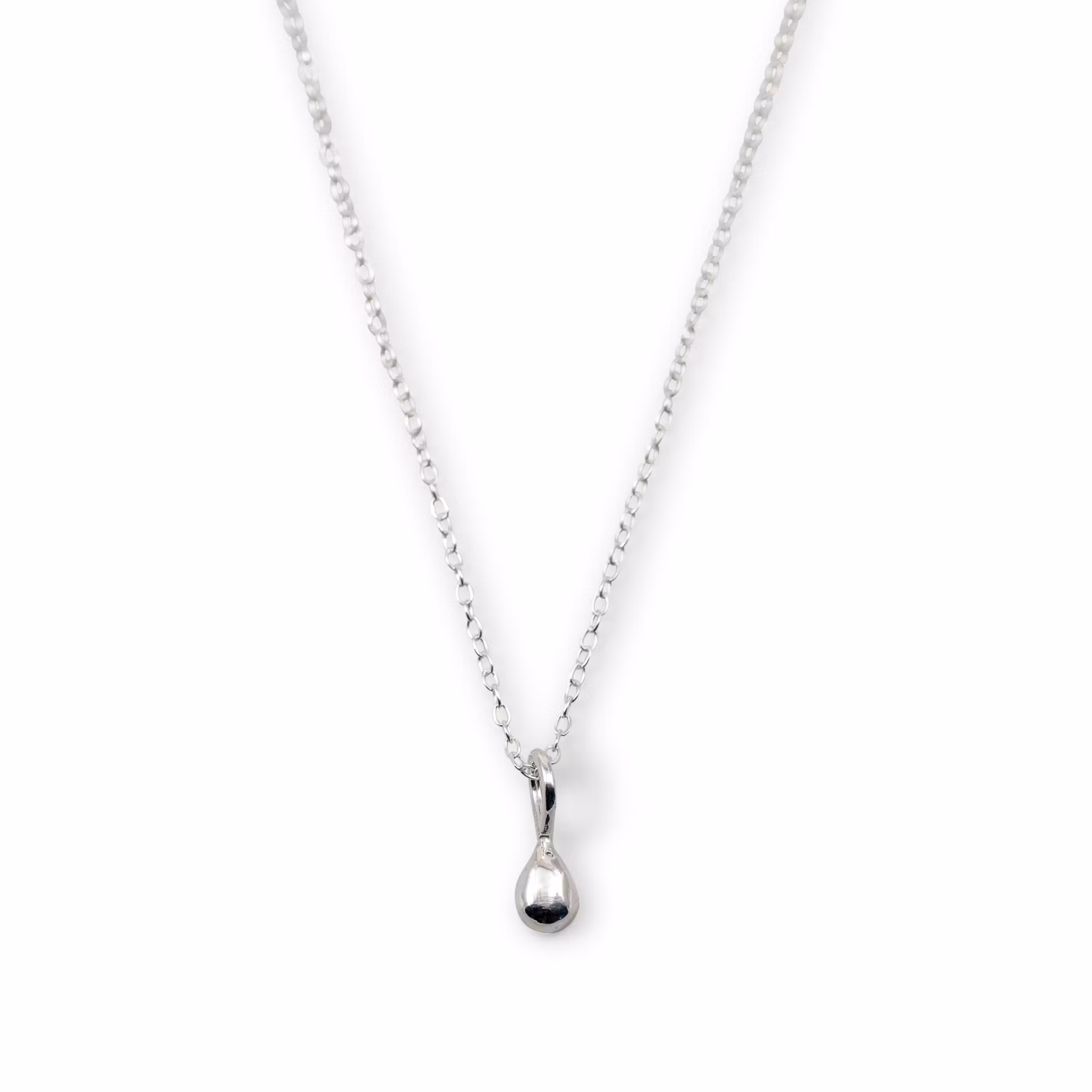 Droplet Necklace - Recycled Sterling Silver