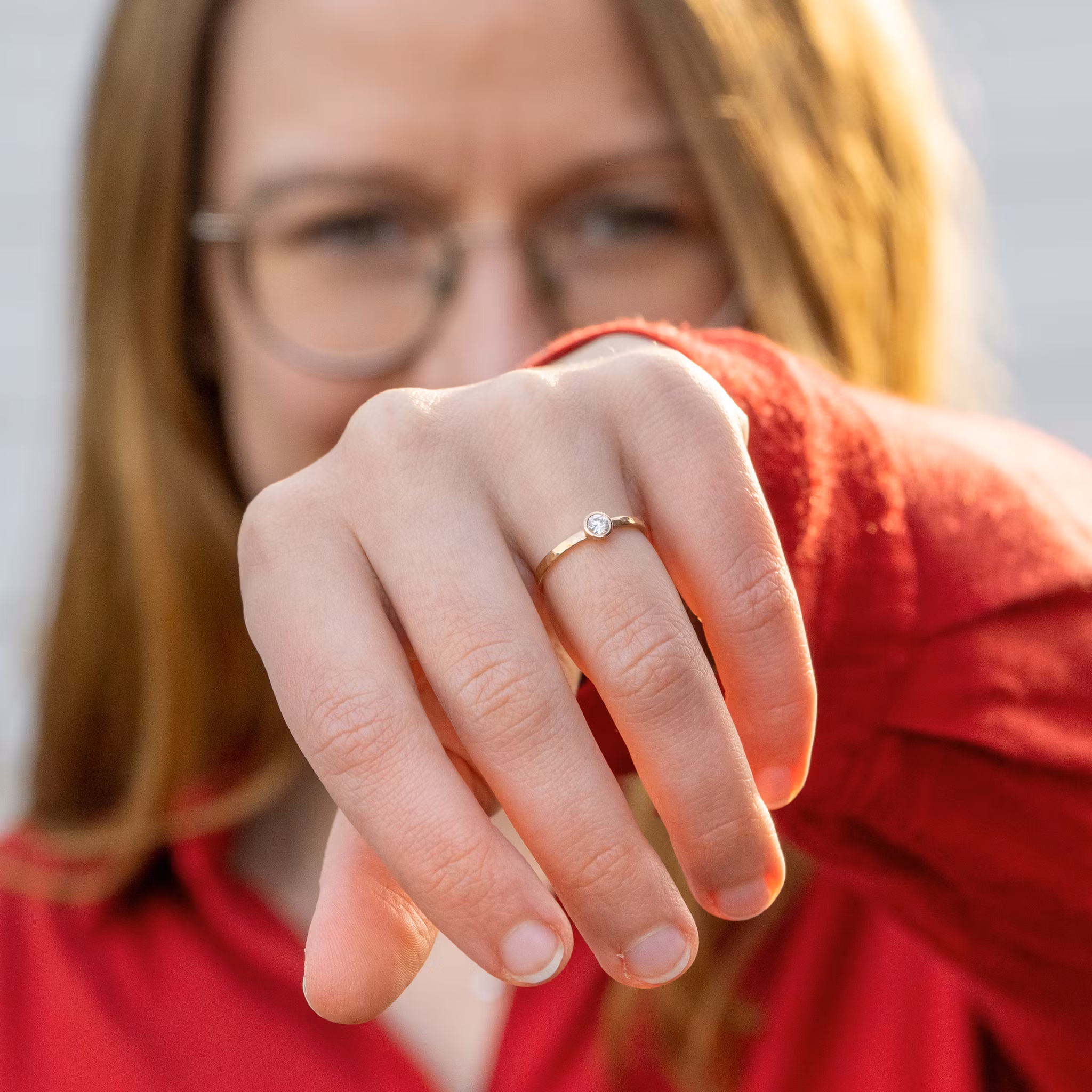 Greta - Diamond Ring Recycled Silver