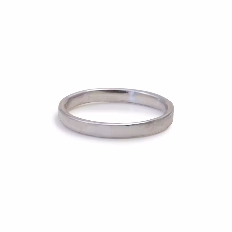 Ring Matte 2.5 mm Recycled Sterling Silver