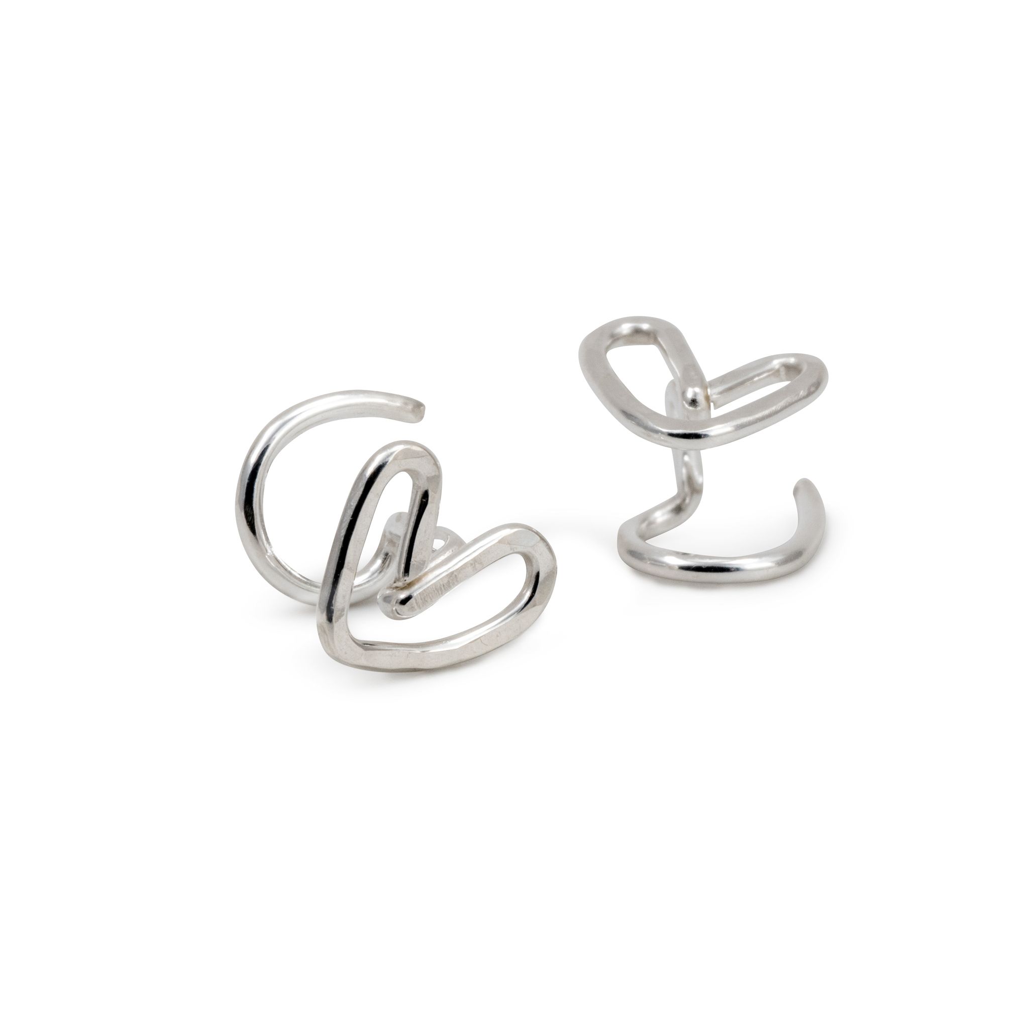 Heart Comfort Earring Recycled Sterling Silver