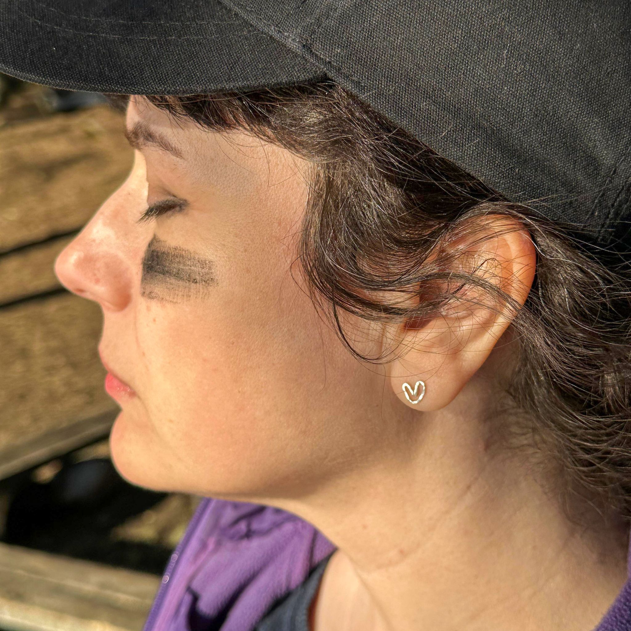 Heart Comfort Earring Recycled Sterling Silver