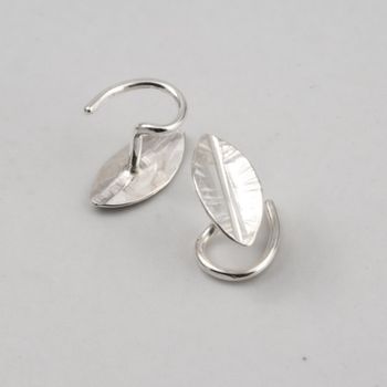 Leaf Comfort Oorbel Gerecycled Sterling Zilver