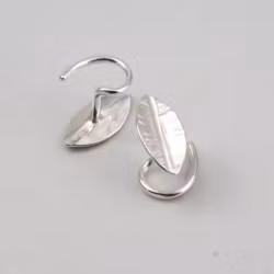 Leaf Comfort Oorbel Gerecycled Sterling Zilver