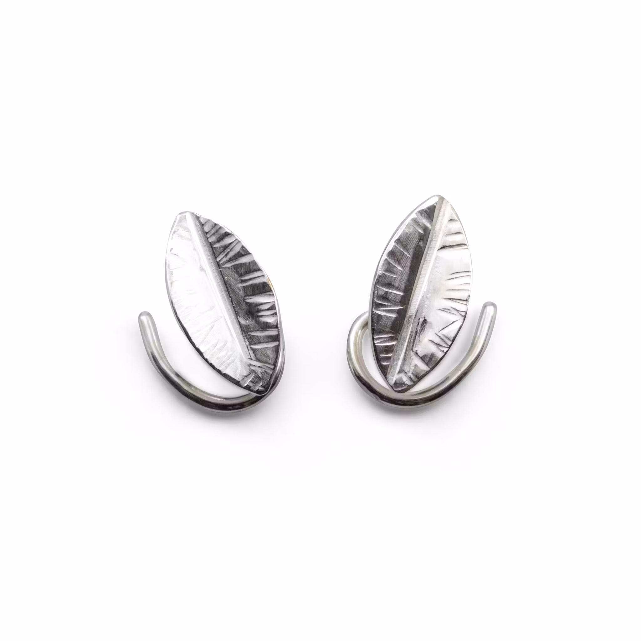 Leaf Comfort Oorbel Gerecycled Sterling Zilver