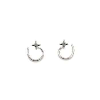 Micro Star - Comfort Oorbellen Gerecycled Sterling Zilver
