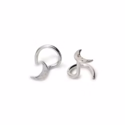 Moon - Comfort Earrings Recycled Sterling Silver