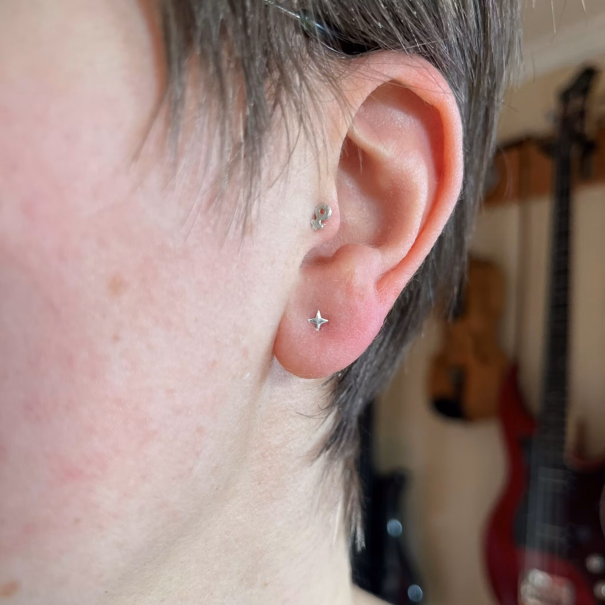 Micro Star - Comfort Earrings Recycled Sterling Silver