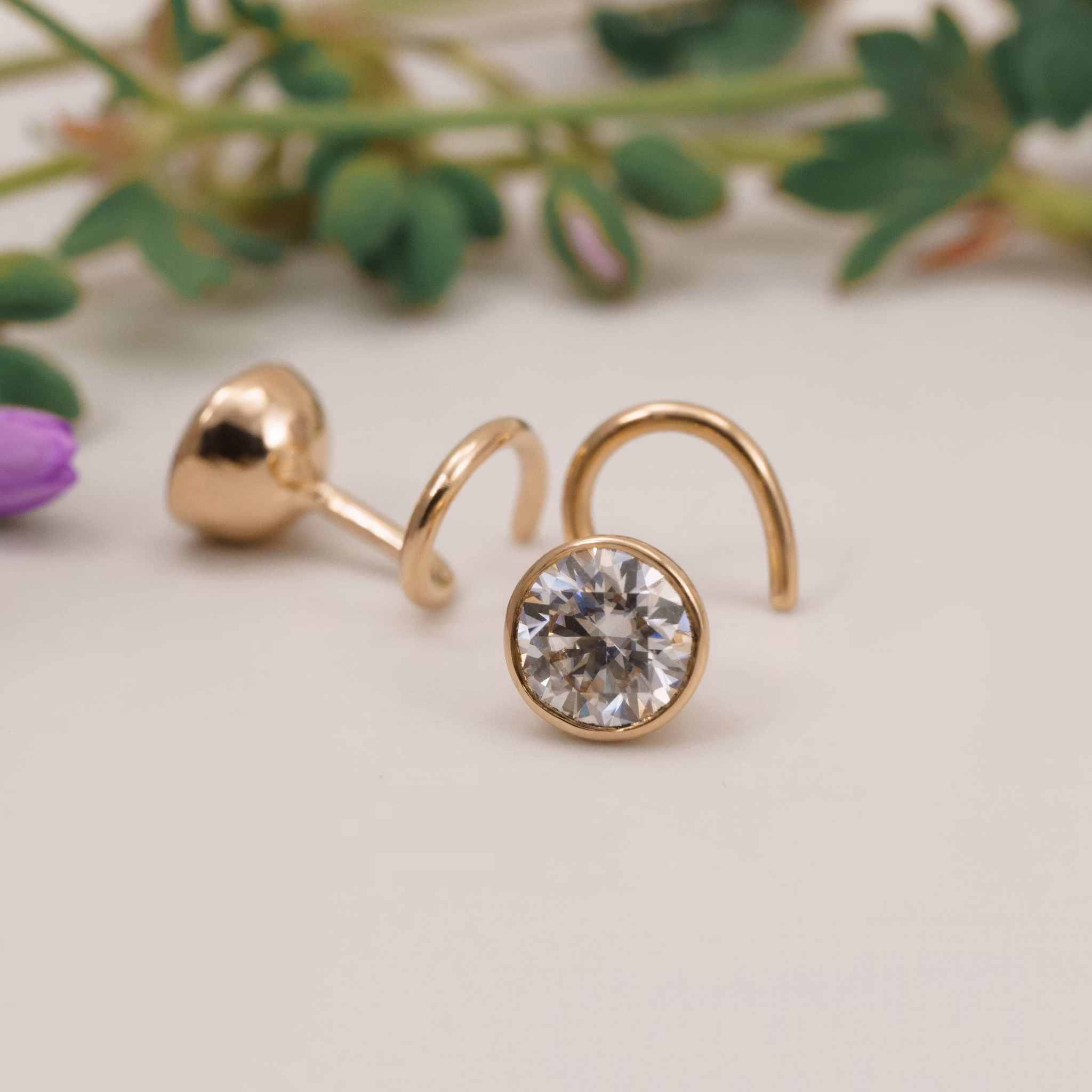 18K 1 Ct Diamond Comfort Earrings Large Recycled Gold