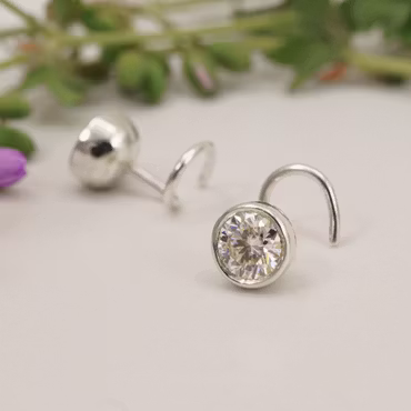 Moissanite Comfort Large Earrings Recycled Sterling Silver