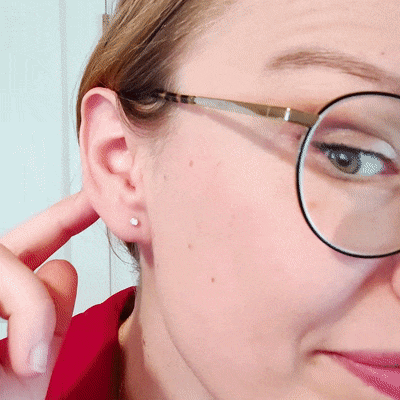 Moissanite Grey Comfort Small Earrings Recycled Sterling Silver