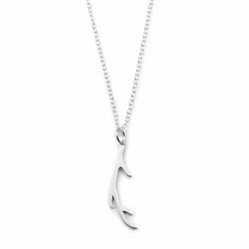 Antler – Long Necklace Recycled Sterling Silver