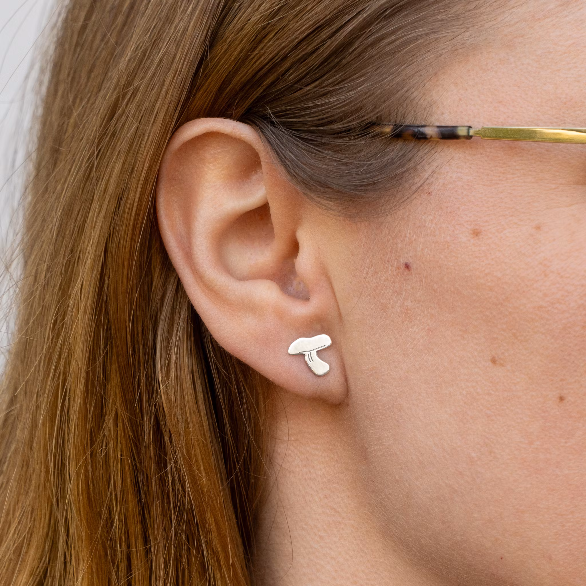Mushroom Comfort - Earrings Recycled Sterling Silver Porcini