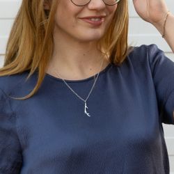 Antler – Long Necklace Recycled Sterling Silver