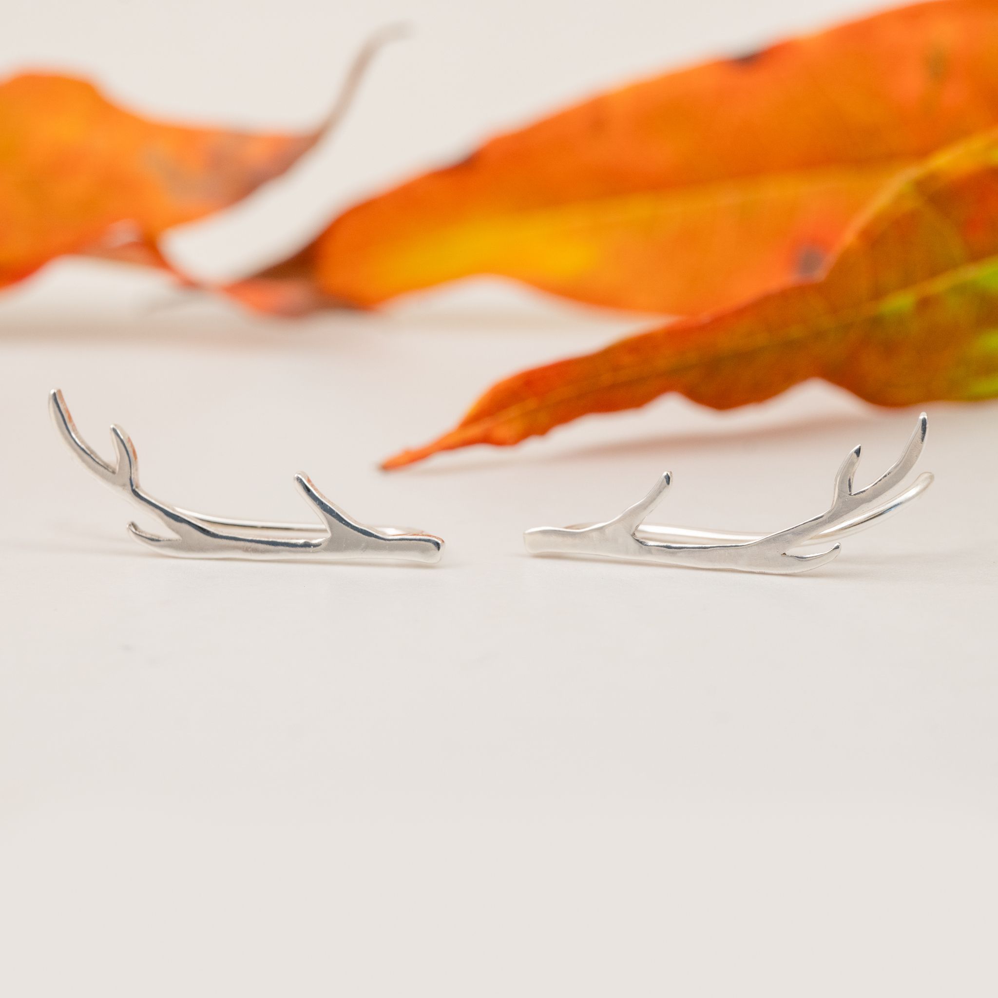 Antler Climber – Oorbellen Gerecycled Sterling Zilver