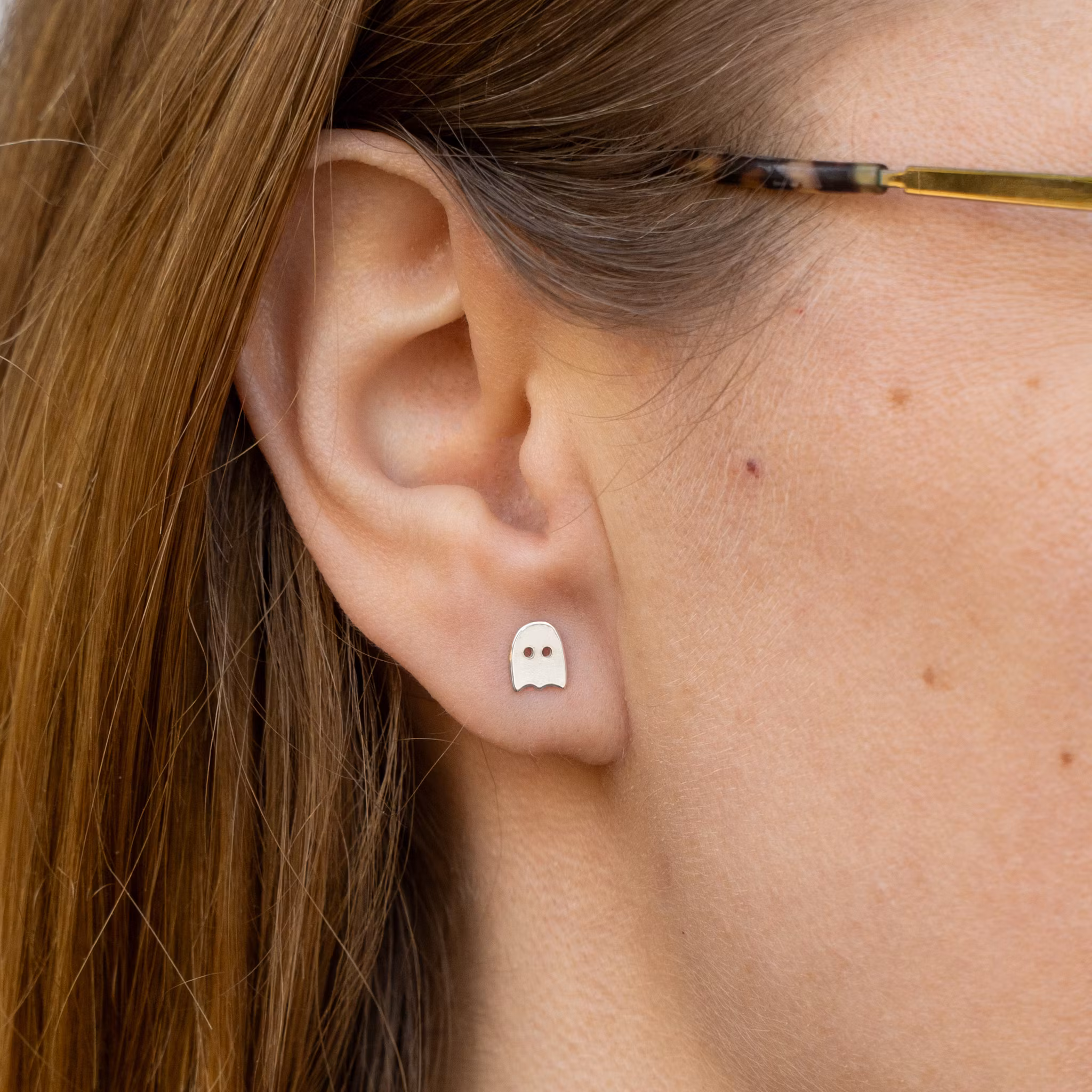 Ghost Comfort - Halloween Earring Recycled Sterling Silver