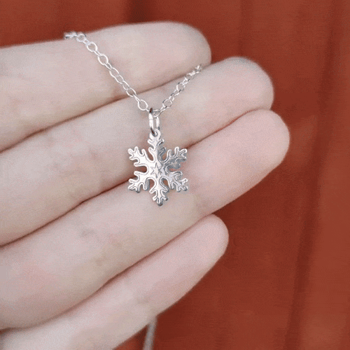 Snowflake - Necklace Recycled Sterling Silver