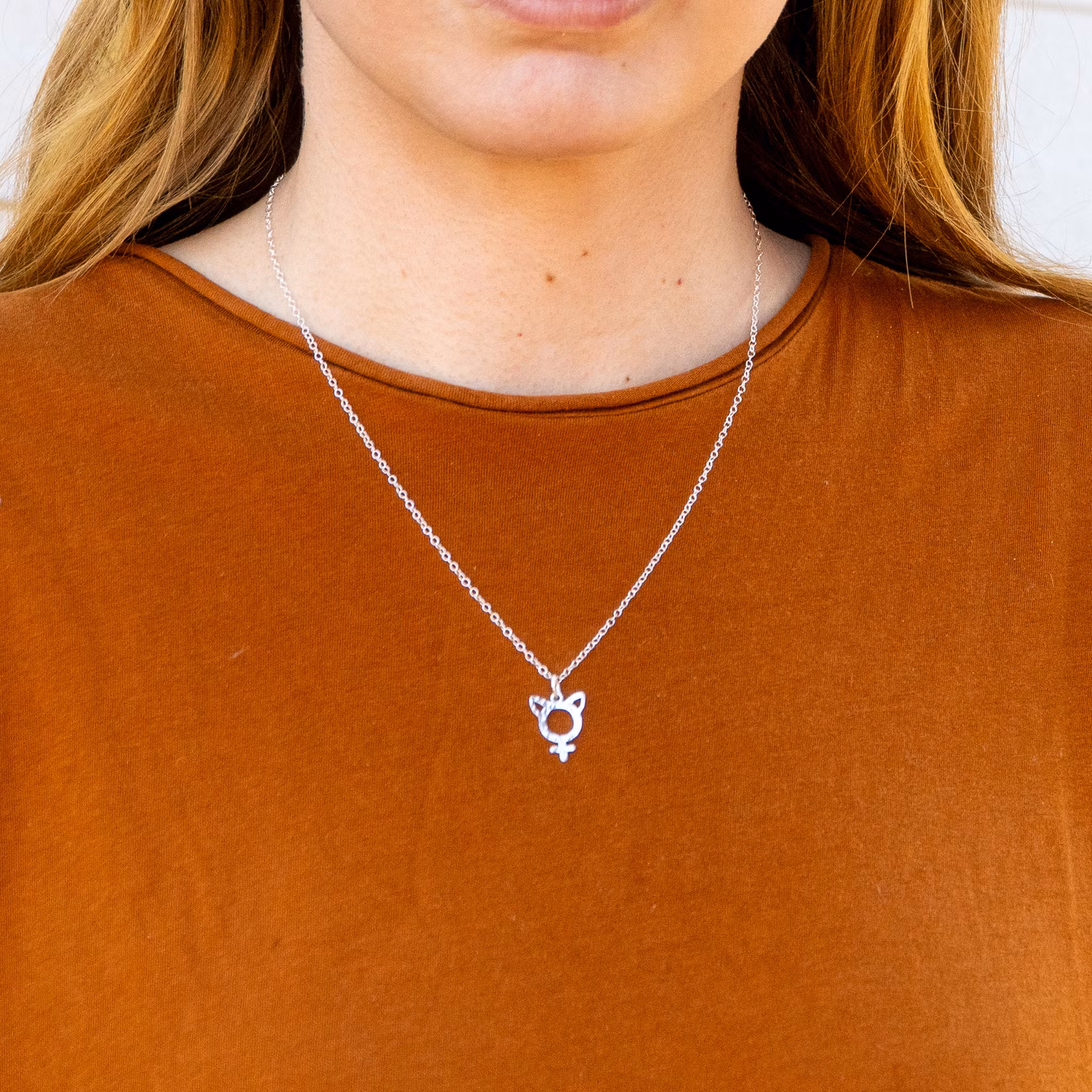 Cat Lady - Pendant Necklace Recycled Silver
