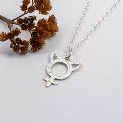 Cat Lady - Hanger Ketting Gerecycled Zilver