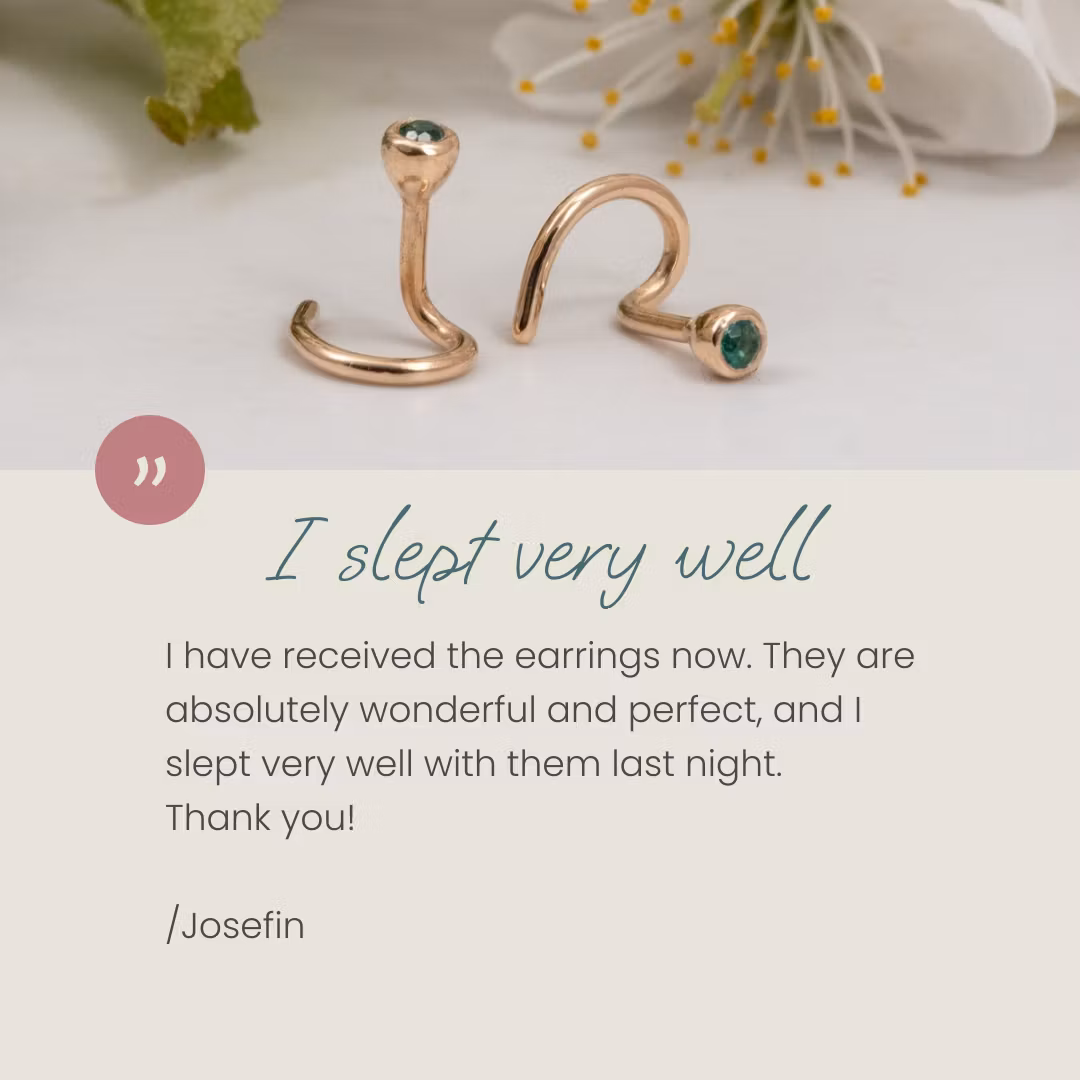 Customer review: 18K Lab-grown Emerald Mini Comfort Earrings
