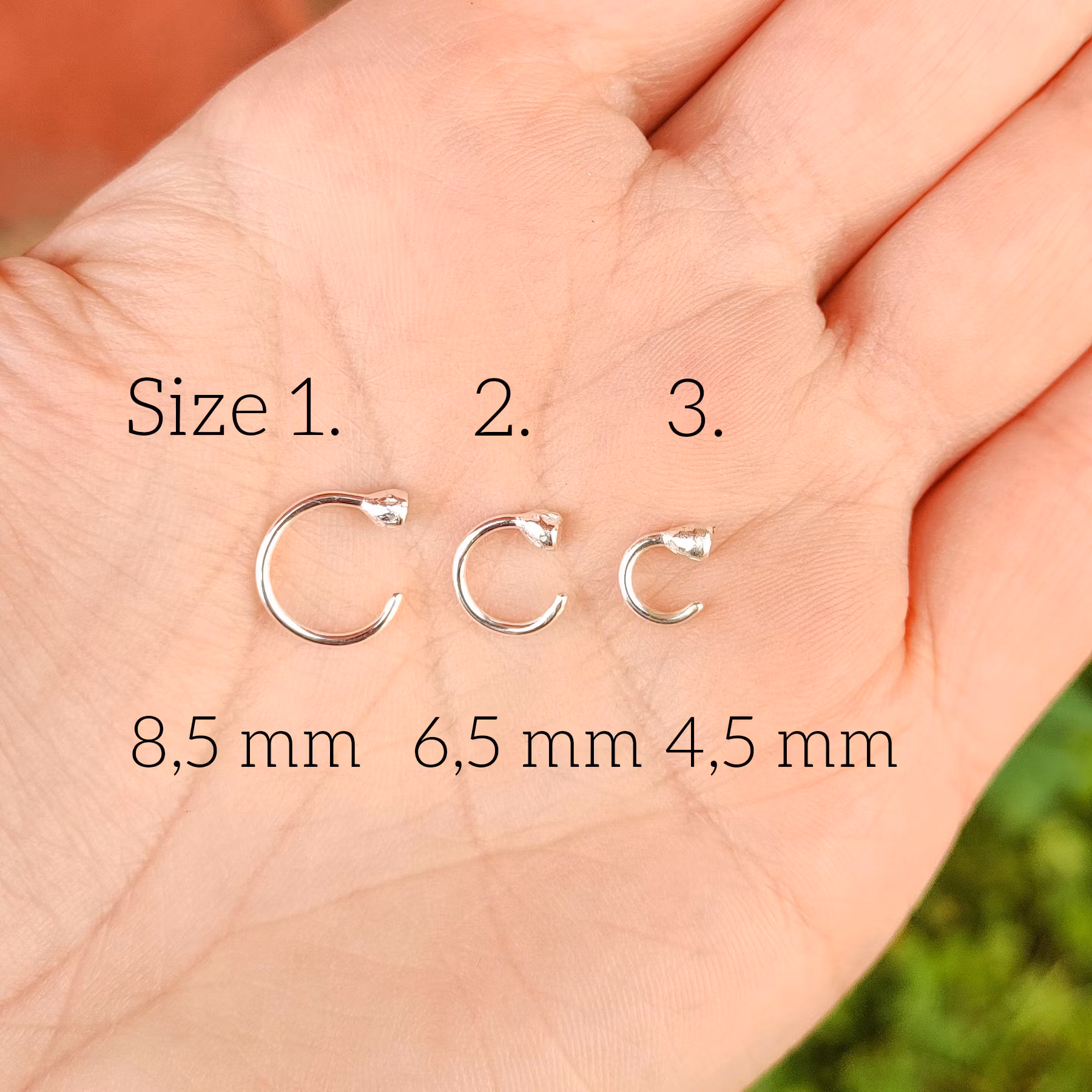 Mini Huggies Earrings Recycled Sterling Silver