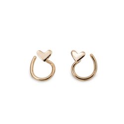 18K Micro Hearts Comfort Earrings in Recycled Gold