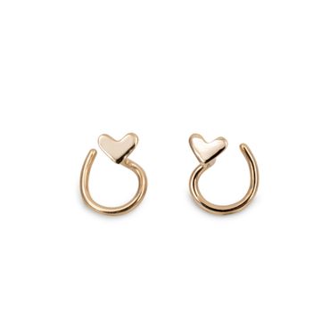18K Micro Hearts Comfort Earrings in Recycled Gold