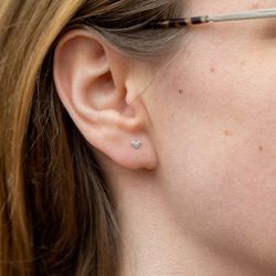 Micro Hearts - Comfort Earrings in Recycled Silver