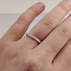 Ring Matte 2.5 mm Recycled Sterling Silver
