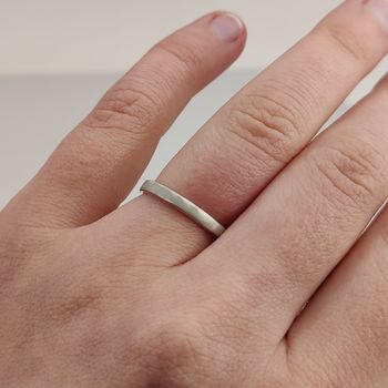 Ring Matte 2.5 mm Recycled Sterling Silver