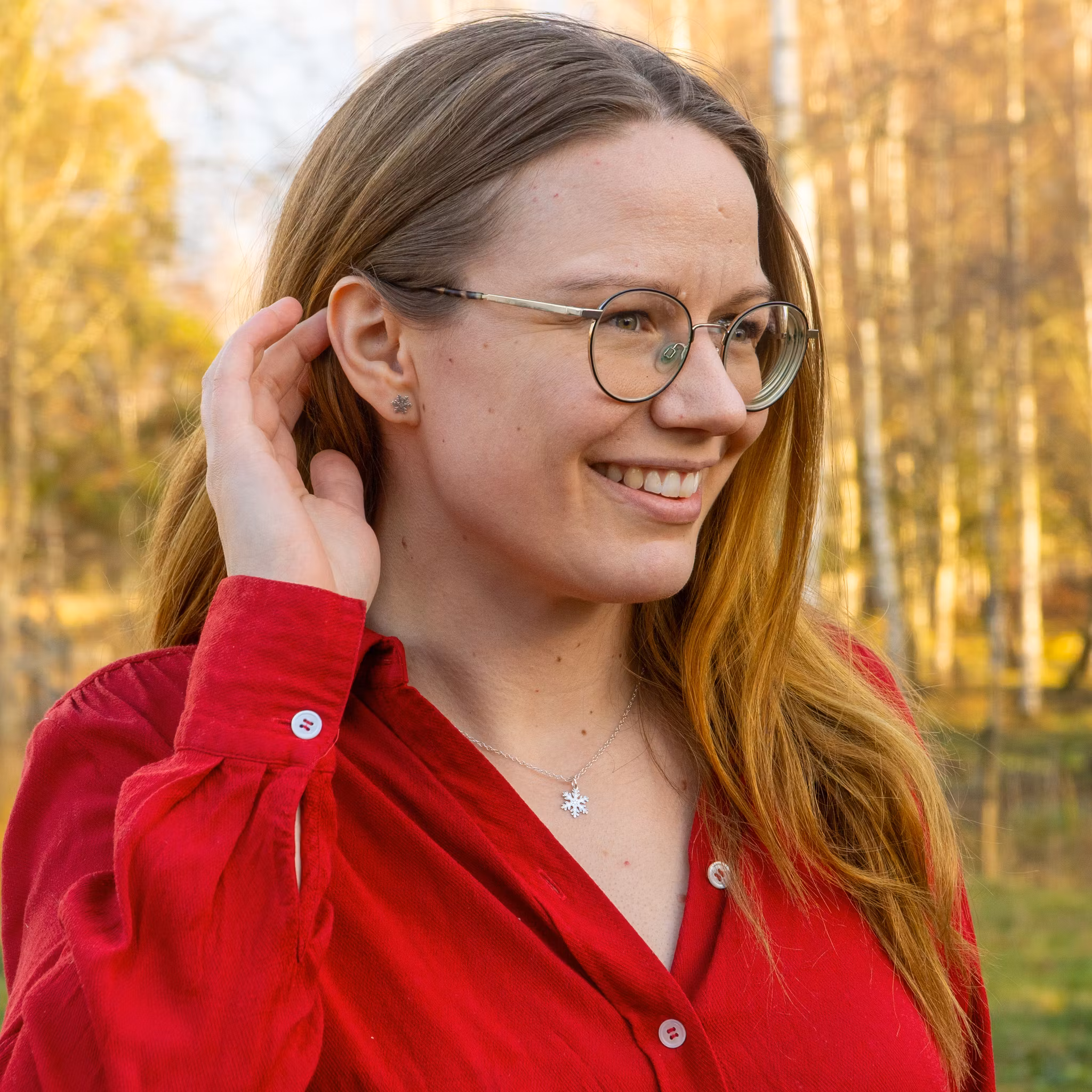 Snowflake Comfort - Earrings Recycled Sterling Silver