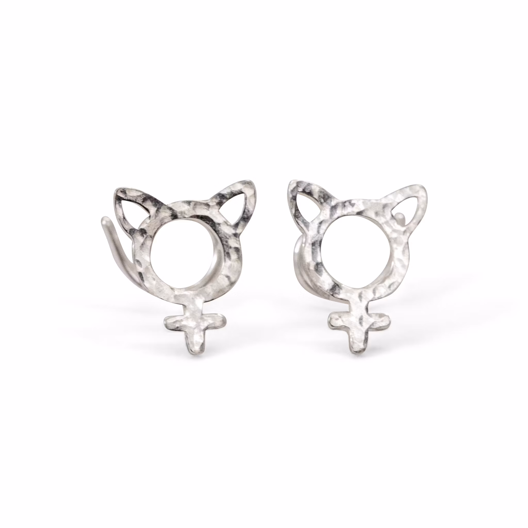 Cat Lady Comfort - Oorbellen Gerecycled Zilver