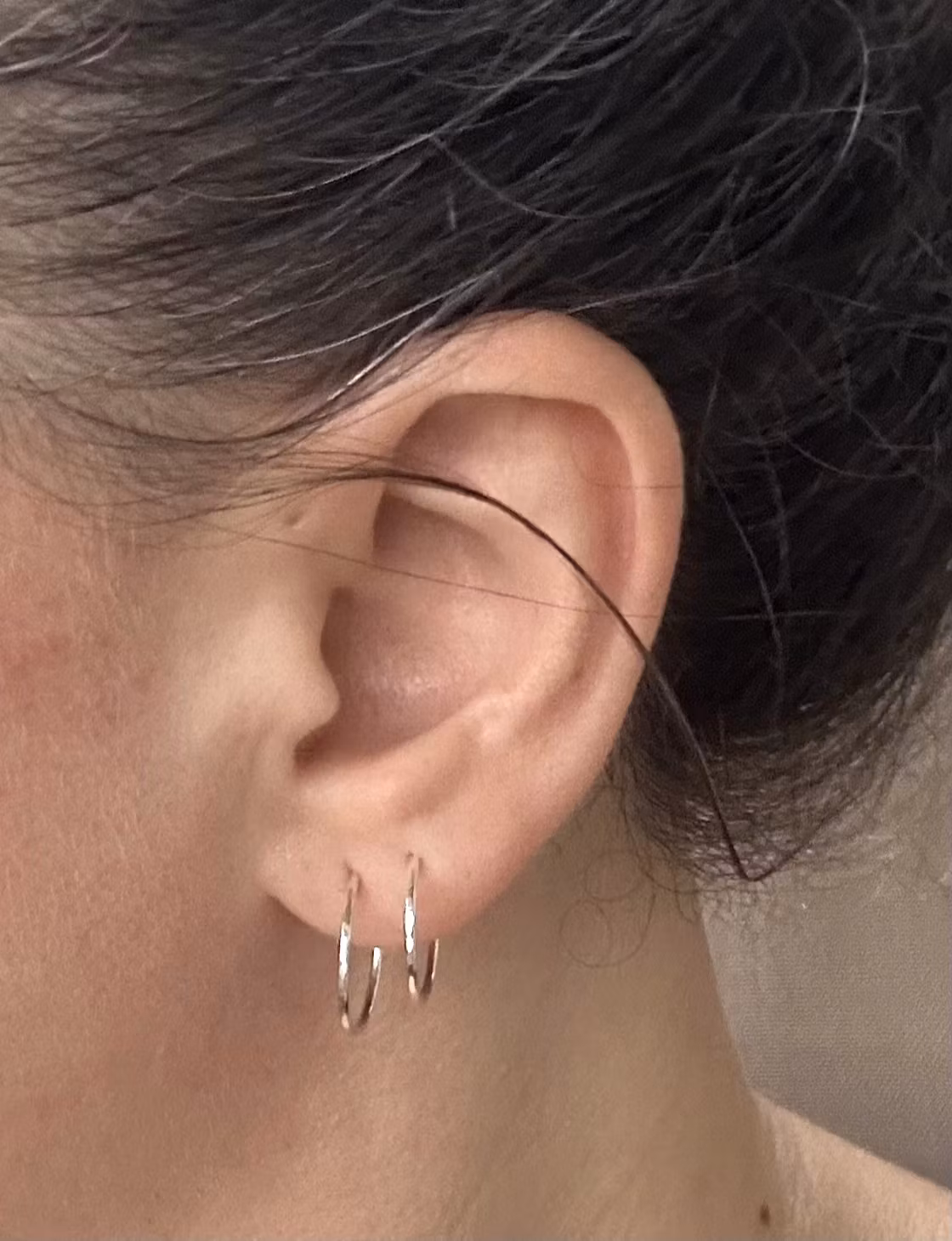 Mini Hoops Recycled Silver